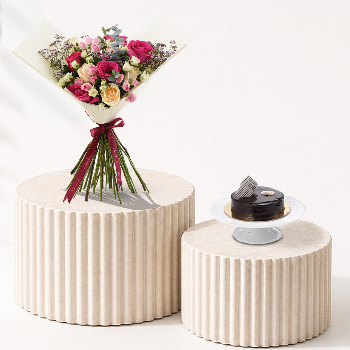 Rose Fusion Elegance Cake Combo - Zuvees.ae