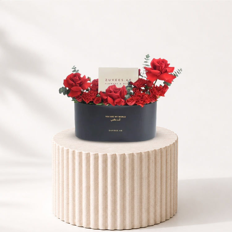 Red Fever Love Box with Bostani Chocolates Combo - Zuvees.ae