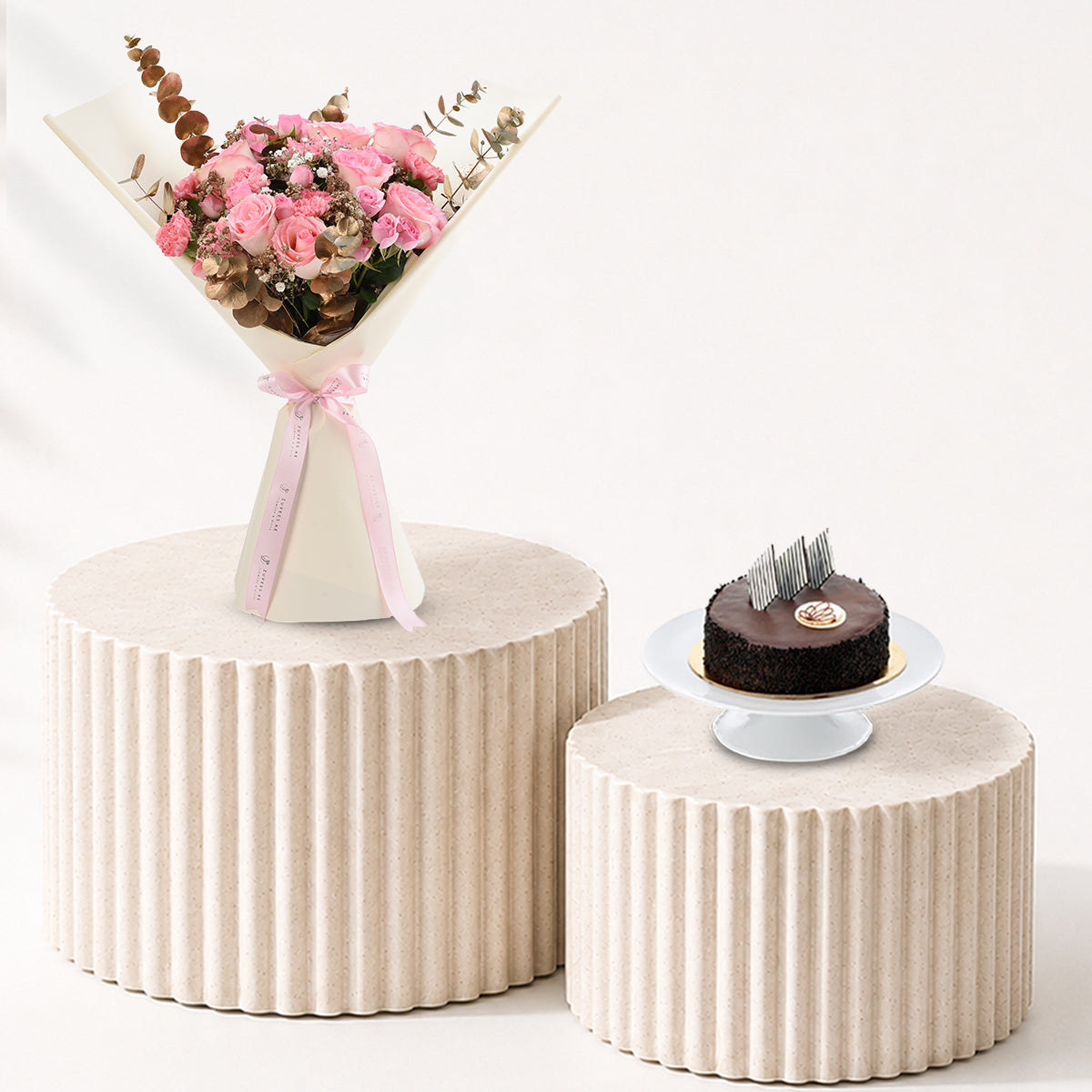 Pastel Charm with Cake Combo - Zuvees.ae