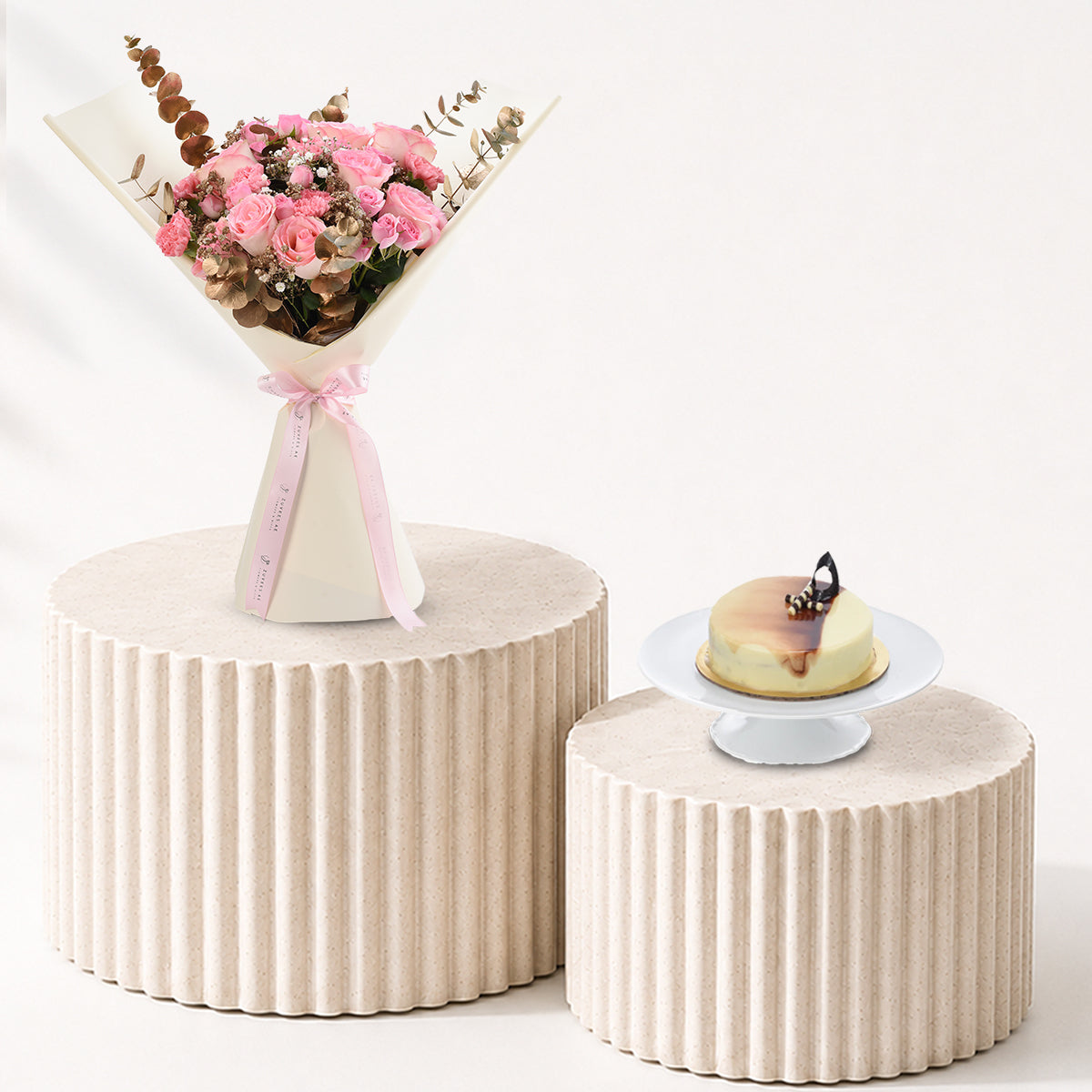 Pastel Charm with Cake Combo - Zuvees.ae