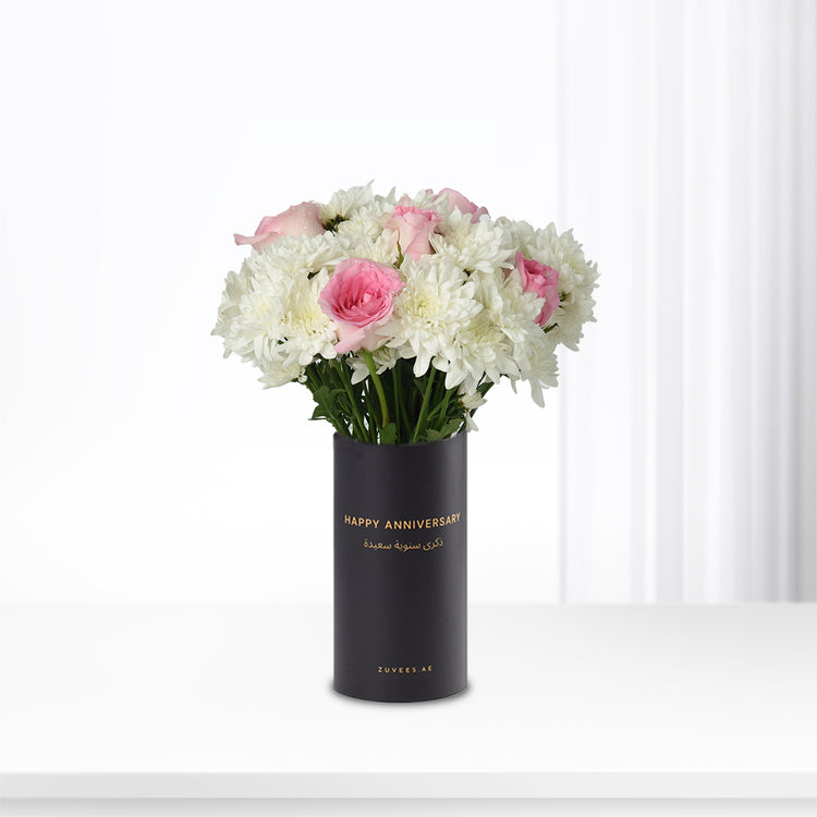 Blooming in Pink Anniversary Vase - Zuvees.ae