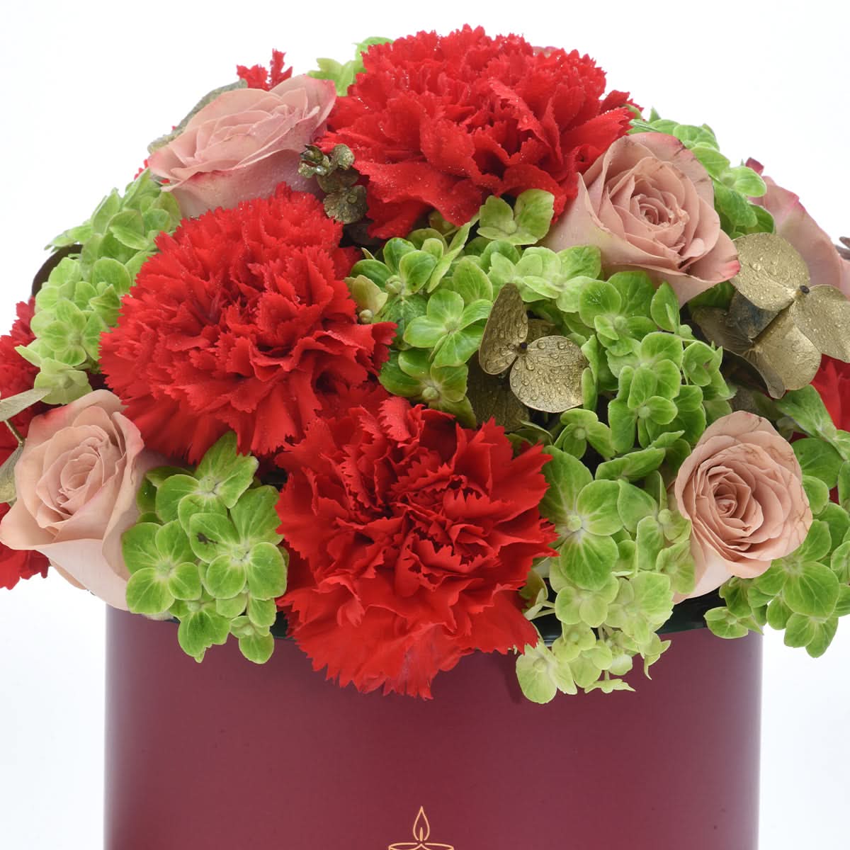 Diwali Cappuccino Rose & Orange Carnation Box - Diwali Gifts