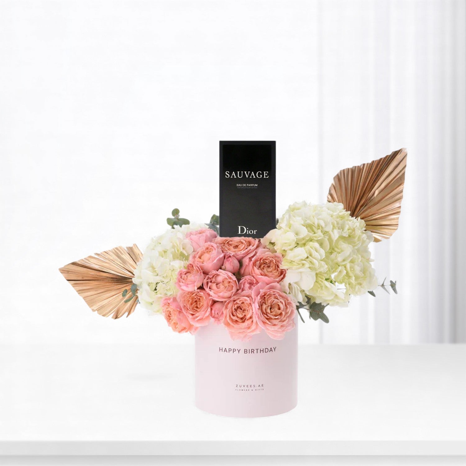 Golden Peach Birthday Special Box with Fragrance - Zuvees.ae
