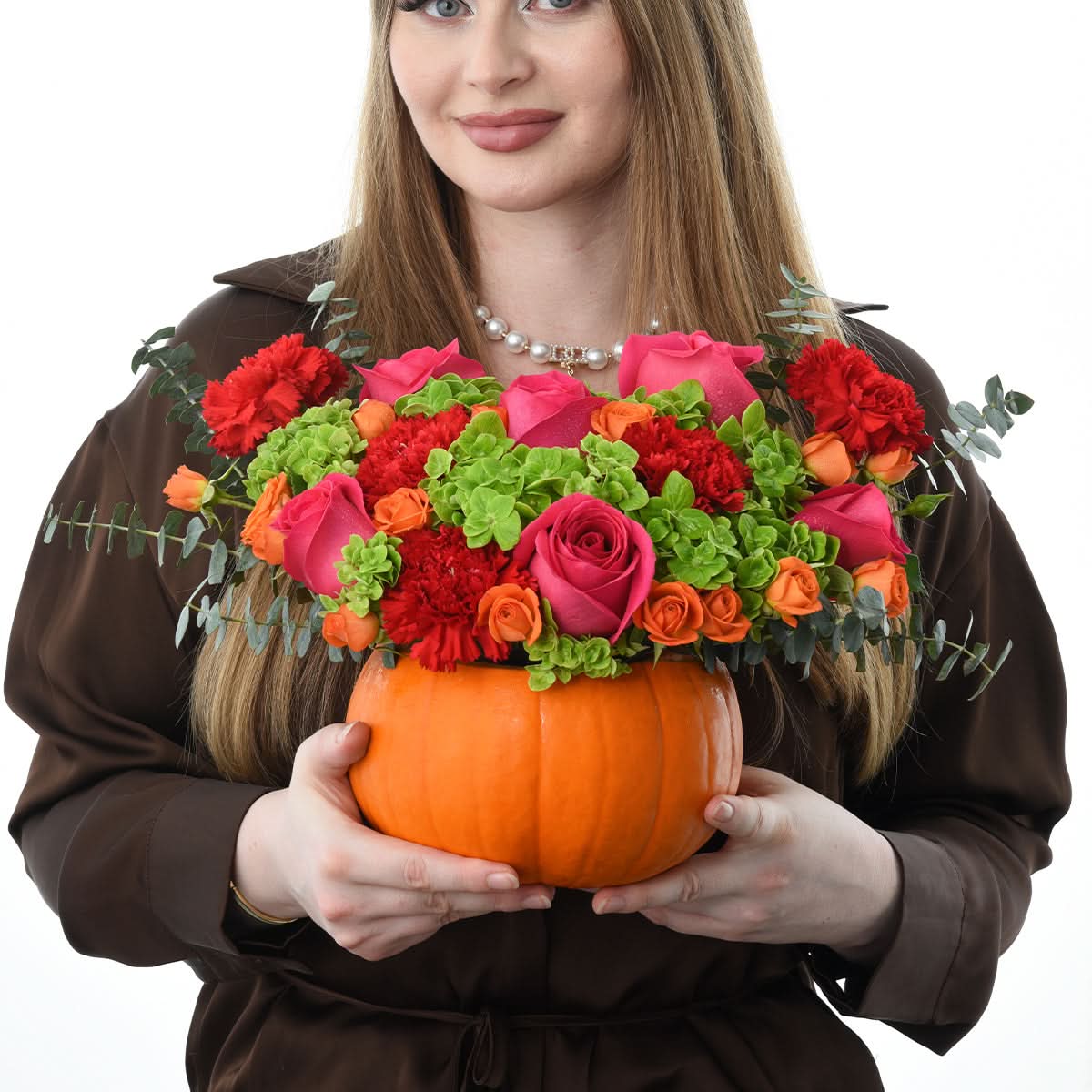 Halloween Pumpkin Floral Centerpiece - Halloween Gifts