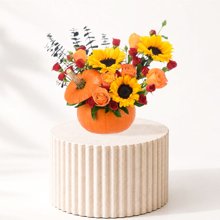 Halloween Pumpkin Sunflower Centerpiece - Halloween Gifts