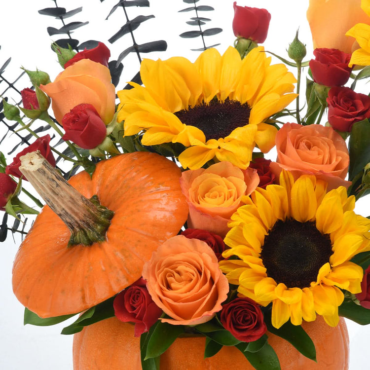 Halloween Pumpkin Sunflower Centerpiece - Halloween Gifts