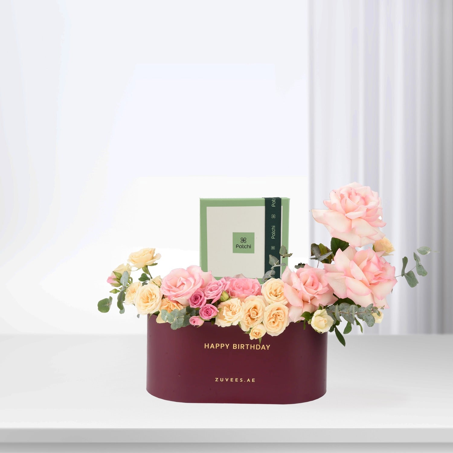 Peach Blush Birthday Box Chocolate Combo - Zuvees.ae