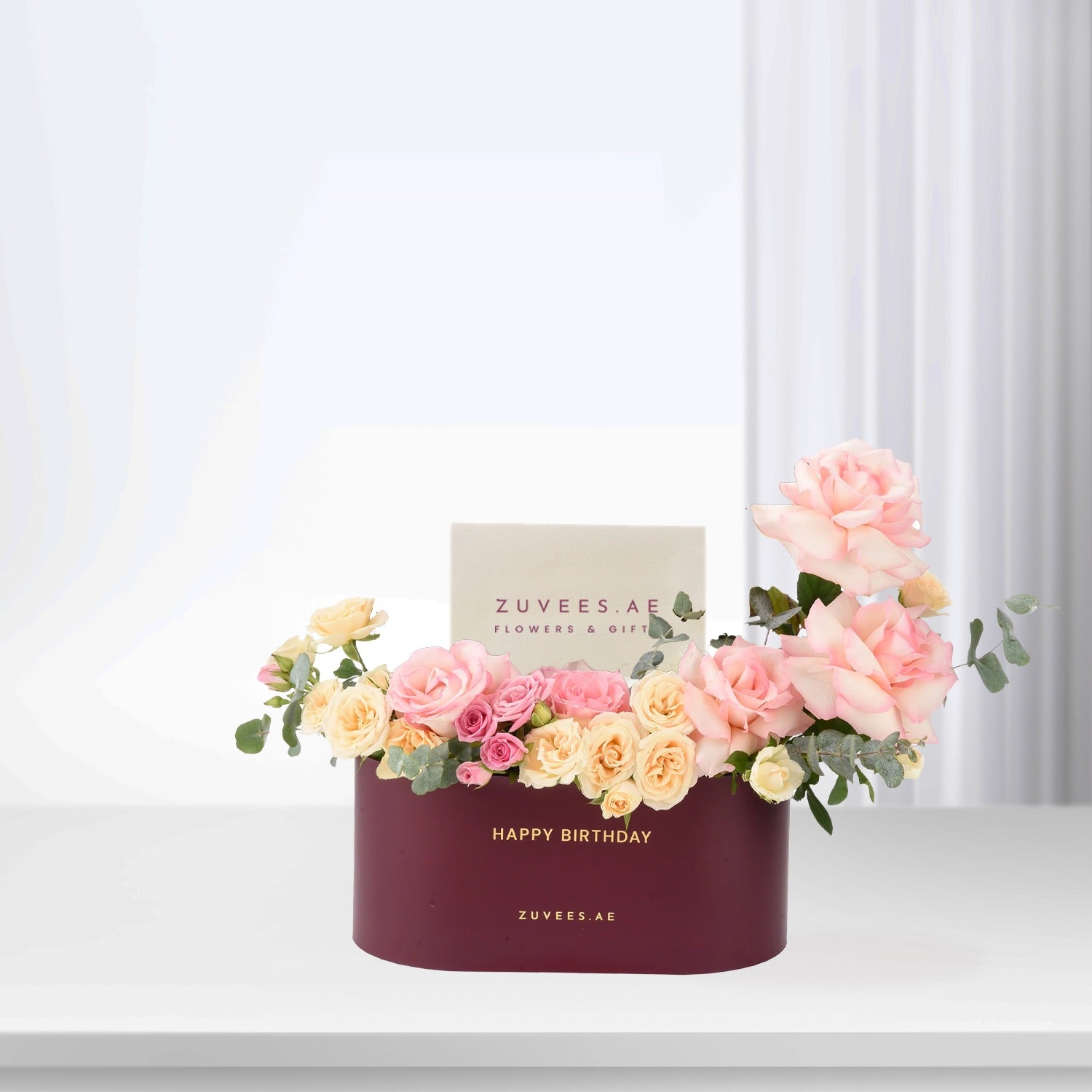 Peach Blush Birthday Box Chocolate Combo - Zuvees.ae
