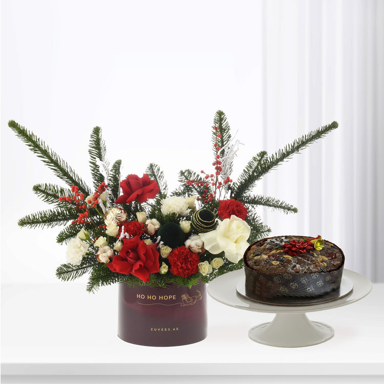 Royal Red Celebration Box Cake Combo - Zuvees.ae