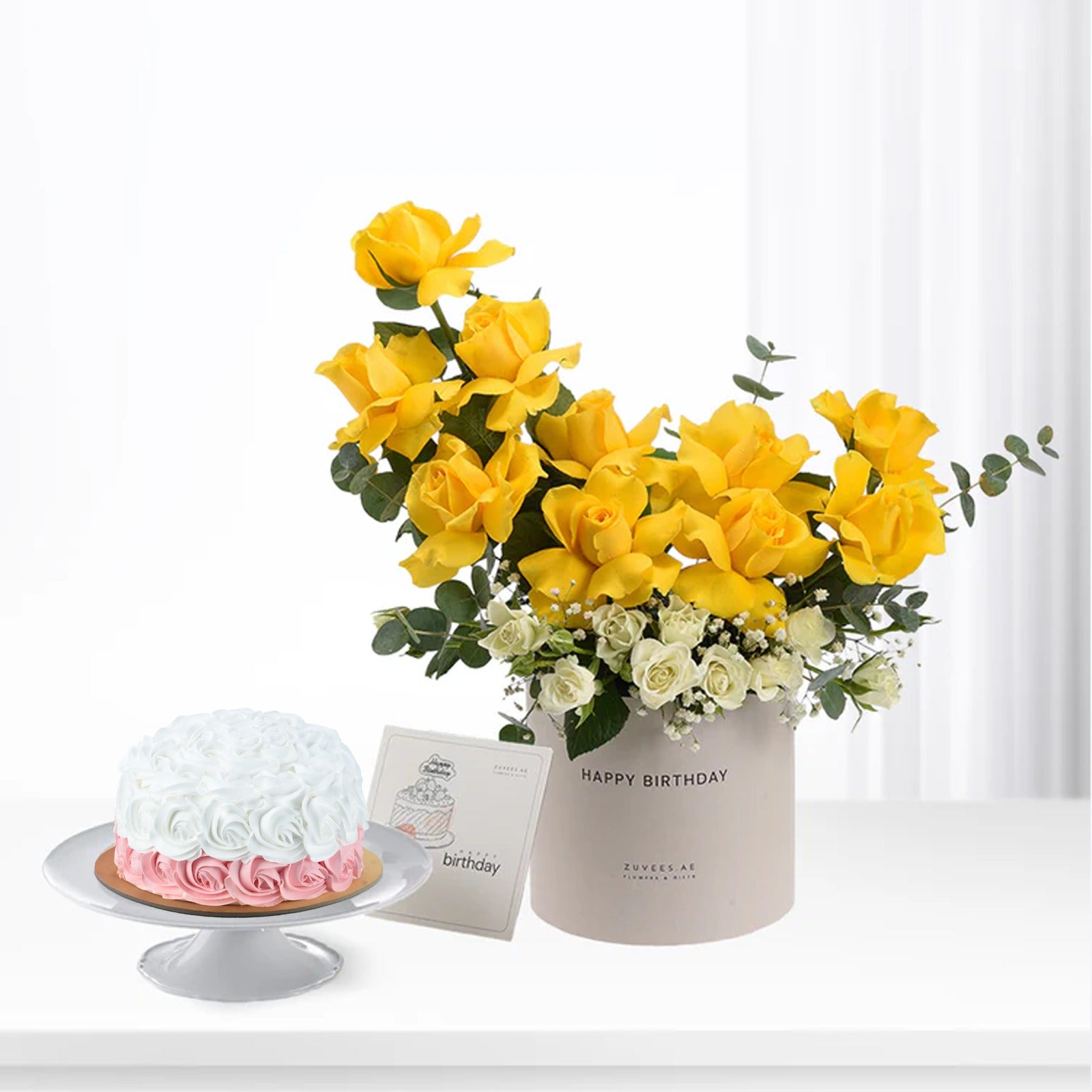 Sunshine & Snowflakes Birthday Box Cake Combo - Zuvees.ae