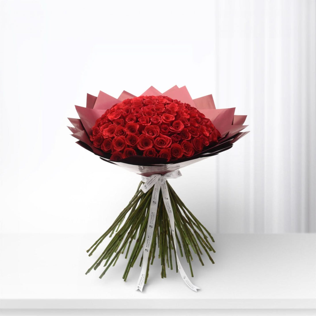 100 Red Roses Bouquet - Zuvees.ae