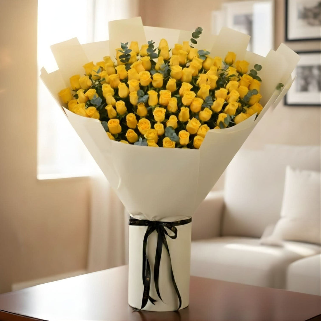 The 100 Amberlight Roses - Zuvees.ae