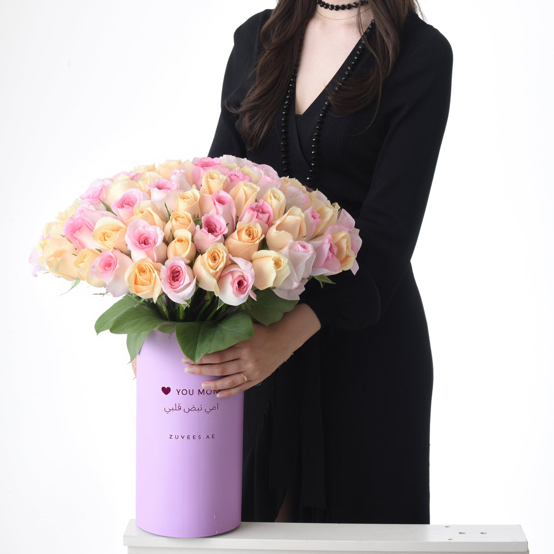 101 Honeyed Blush Purple Vase to Mom - Zuvees.ae