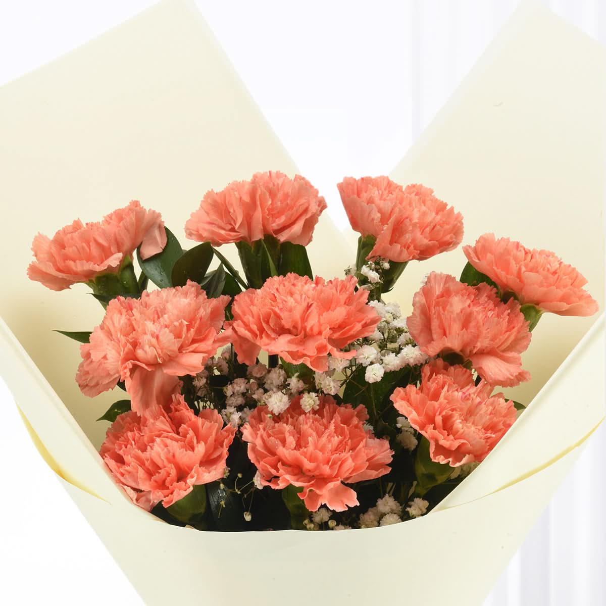 10 Ember Carnations Bouquet - Zuvees.ae