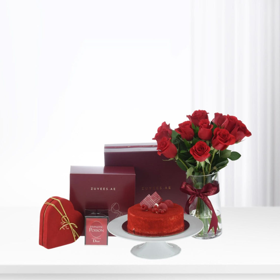 12 Red Roses Celebration Combo - Zuvees.ae