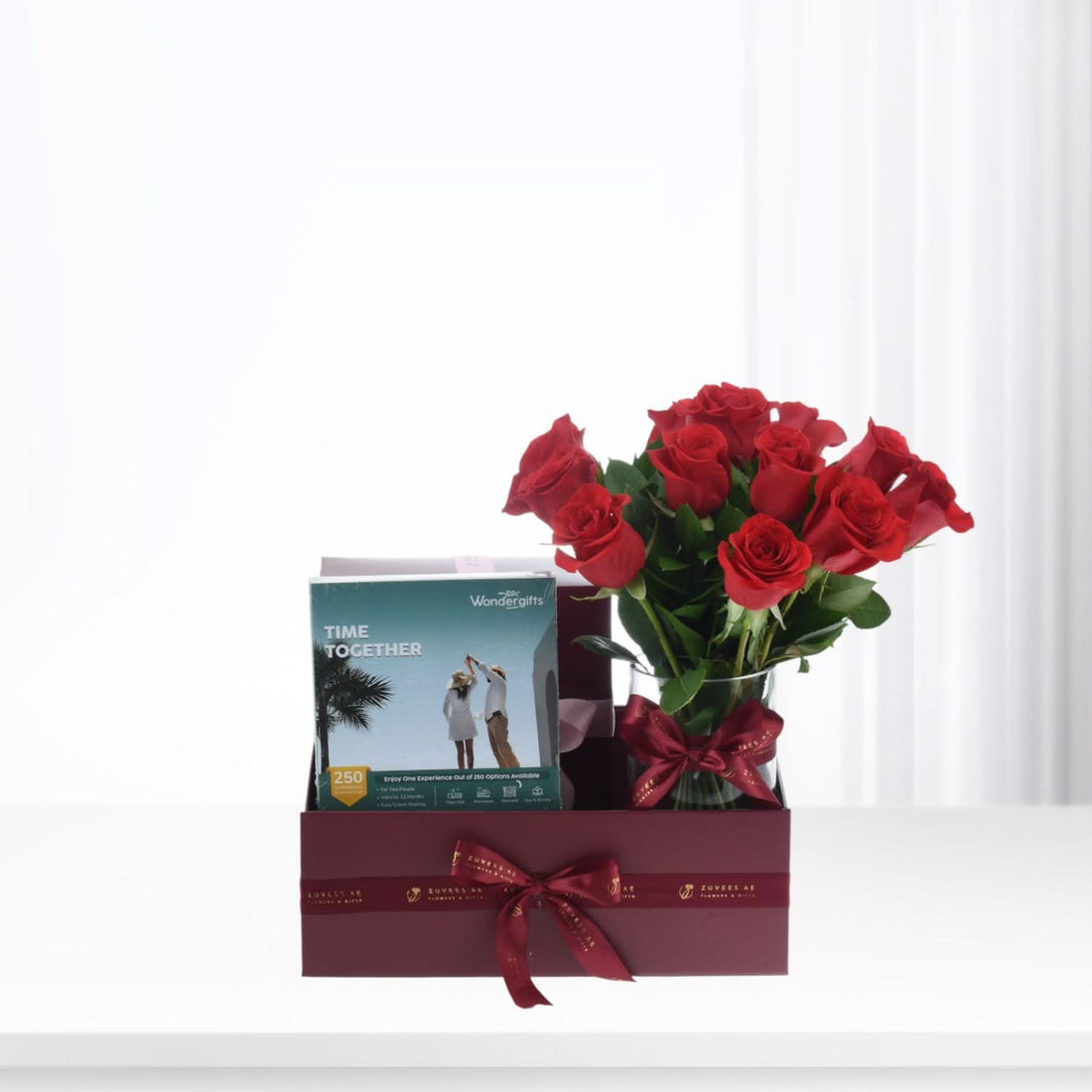 12 Red Roses Experiences Combo - Zuvees.ae