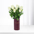 12 White Roses Birthday Vase - Zuvees.ae