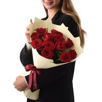 12 Roses Eternal Love Bouquet with Cake - Zuvees.ae