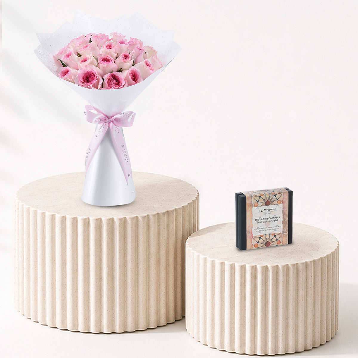 Enchanting Pink Rosebud Chocolates Combo - Zuvees.ae