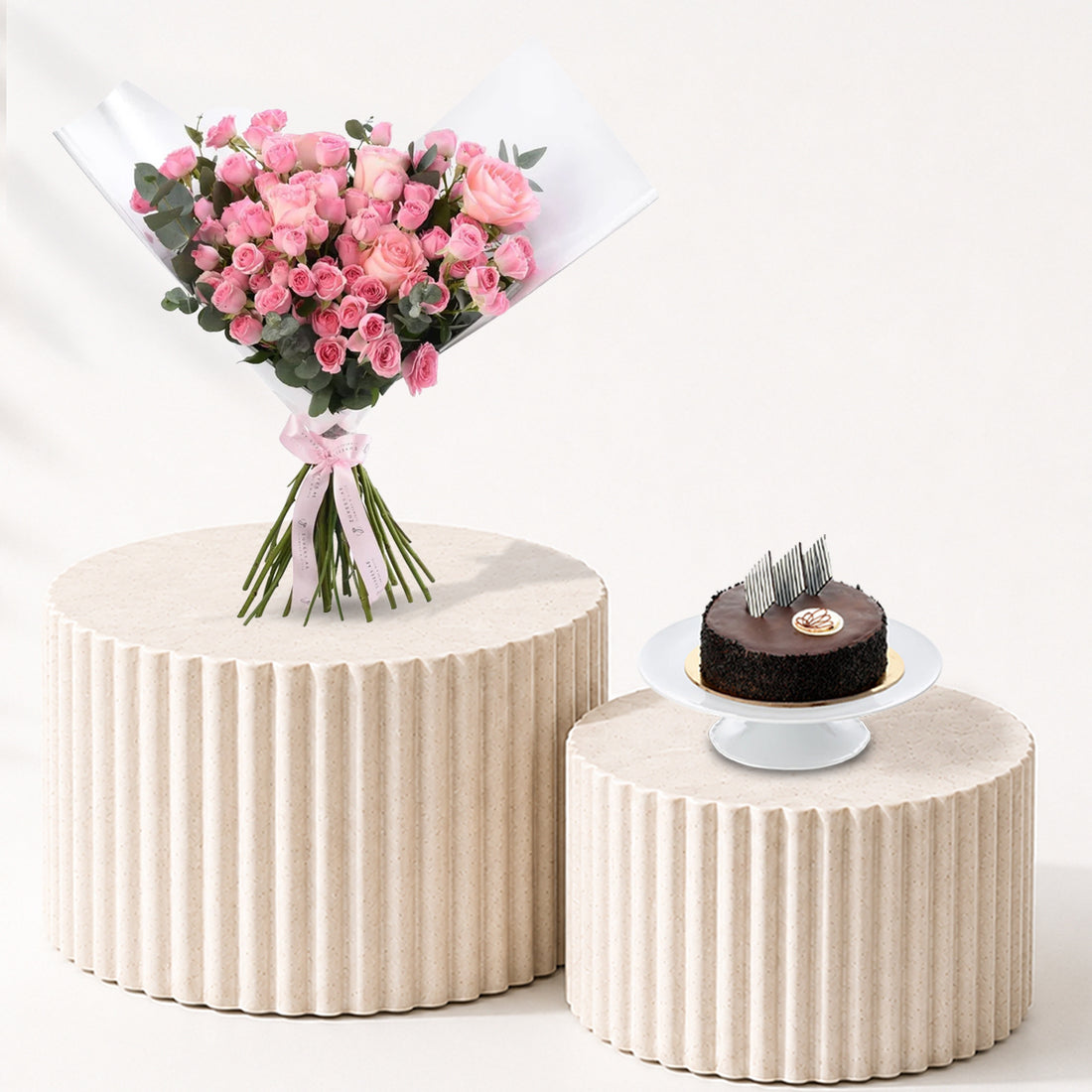 Pink Perfection with Cake Combo - Zuvees.ae