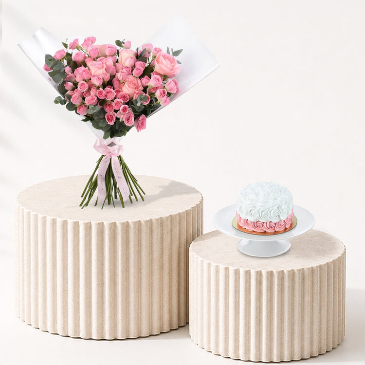 Pink Perfection with Cake Combo - Zuvees.ae