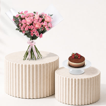 Pink Perfection with Cake Combo - Zuvees.ae