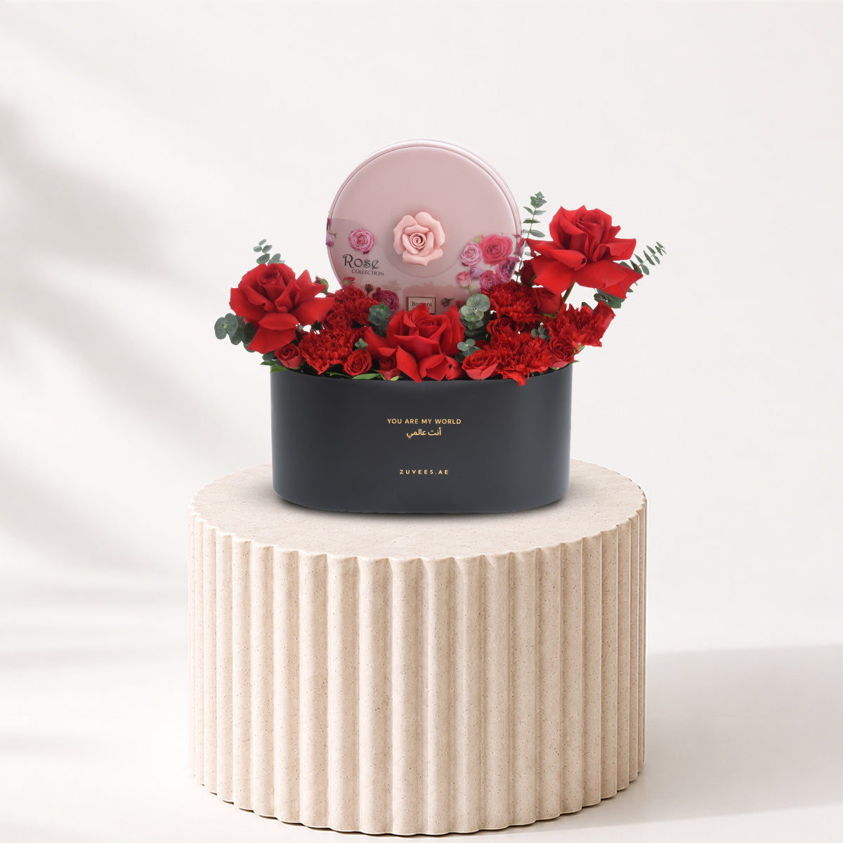 Red Fever Love Box with Bostani Chocolates Combo - Zuvees.ae