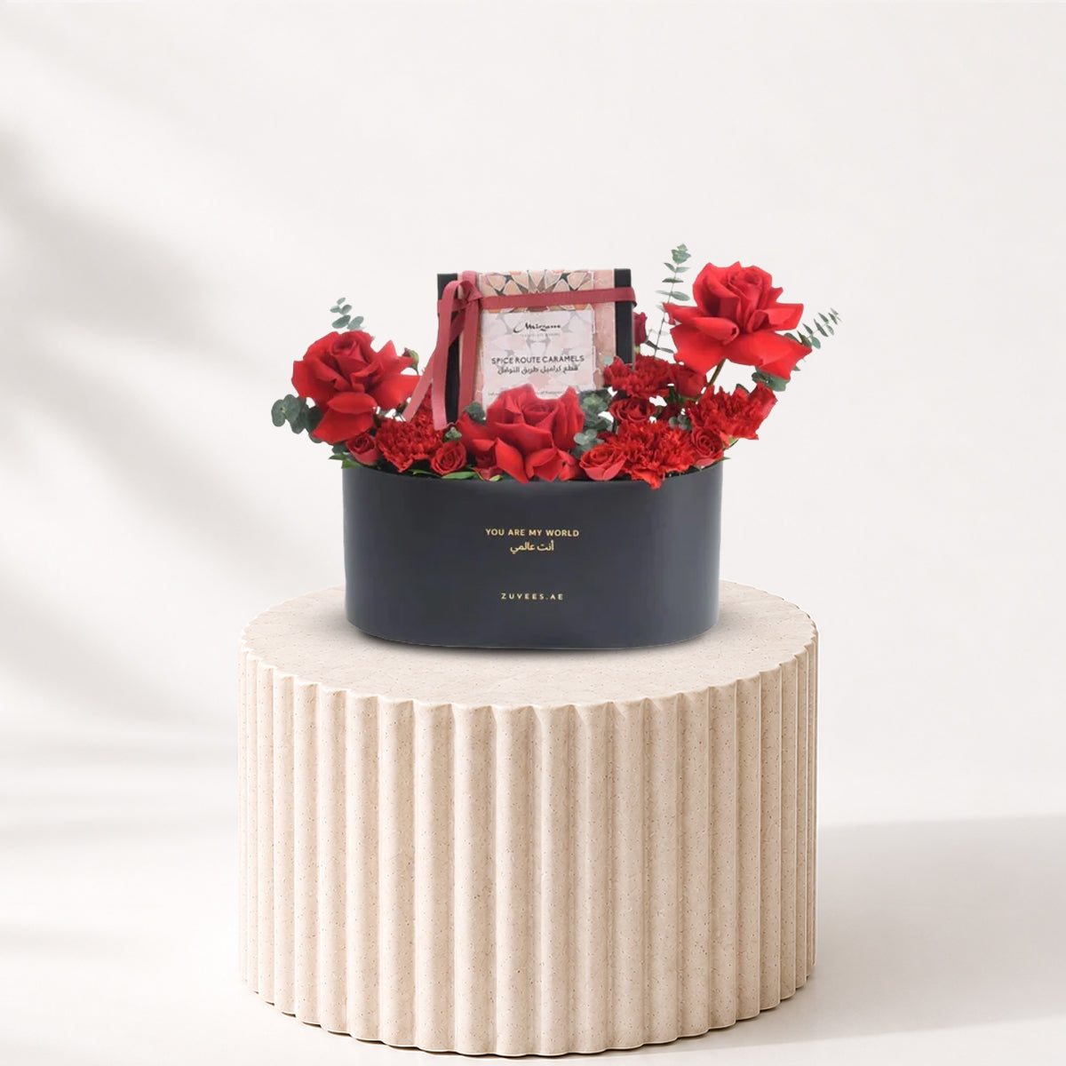 Red Fever Love Box with Bostani Chocolates Combo - Zuvees.ae