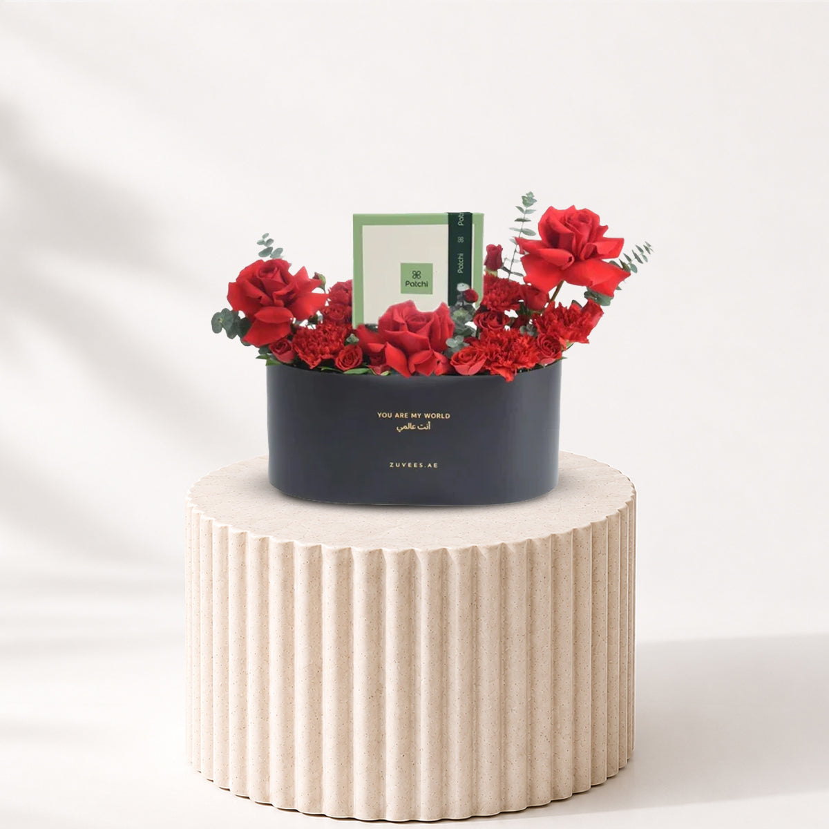 Red Fever Love Box with Bostani Chocolates Combo - Zuvees.ae
