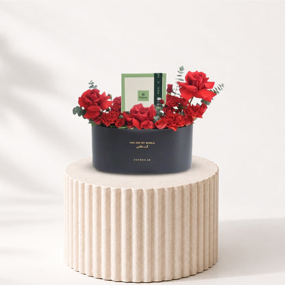 Red Fever Love Box with Bostani Chocolates Combo - Zuvees.ae