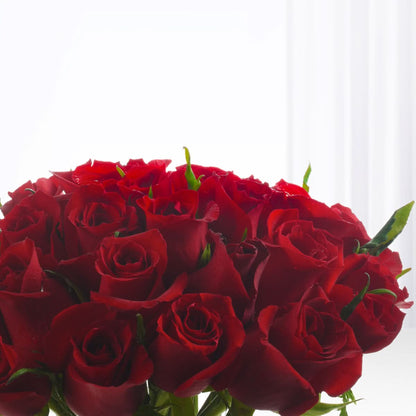 31 Ever Red Roses in Glass Vase