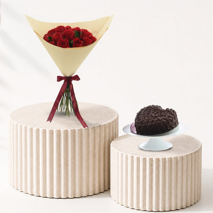 15 Roses, After Midnight Bouquet Cake Combo - Zuvees.ae