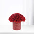 50 Red Aura Roses In Red Vase - Zuvees.ae