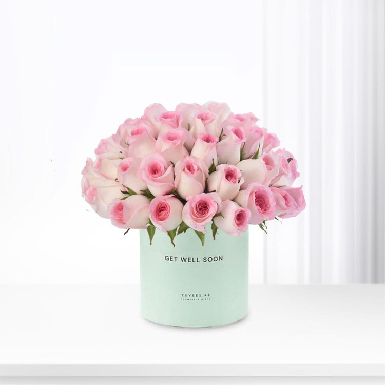51 Blush Roses Get Well Soon Vase - Zuvees.ae