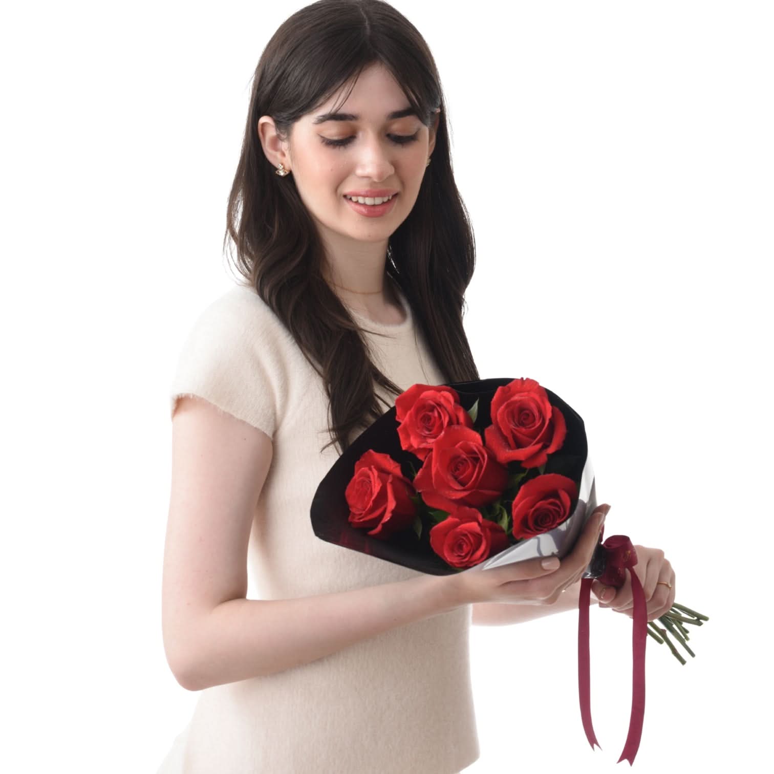 6 Roses For The One Cake Combo - Zuvees.ae