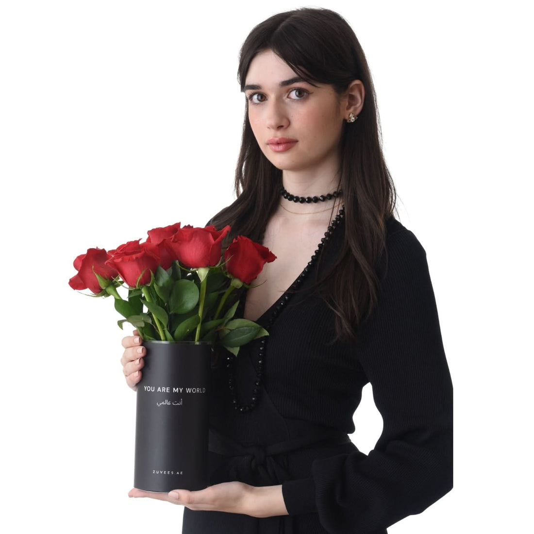 6 Roses In You Are My World Vase - Zuvees.ae