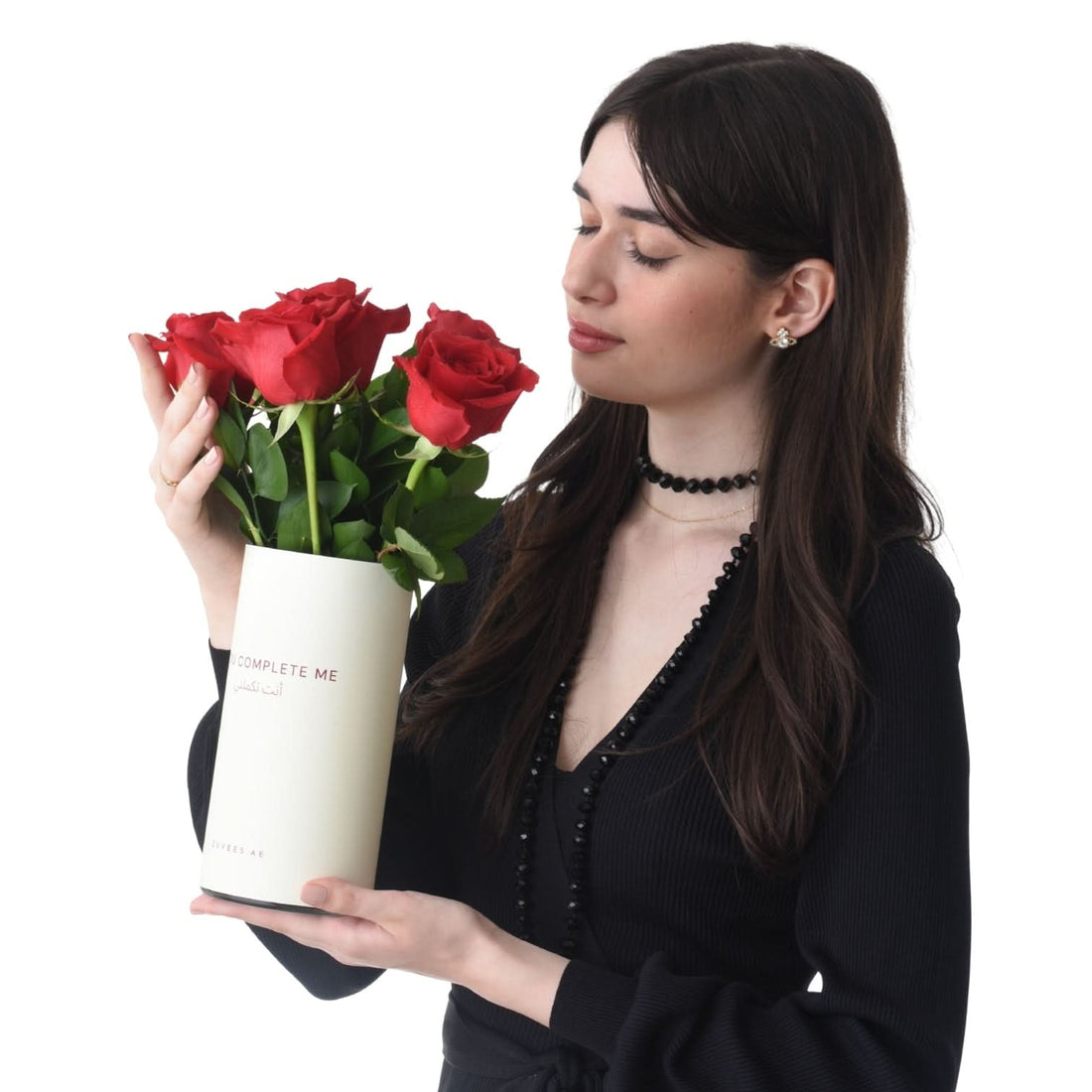 6 Roses In You Complete Me Vase - Zuvees.ae