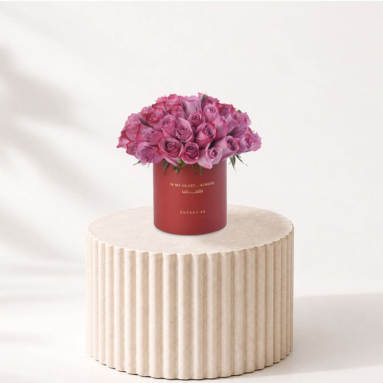 51 Velvety Roses In My Heart Always Vase - Zuvees.ae