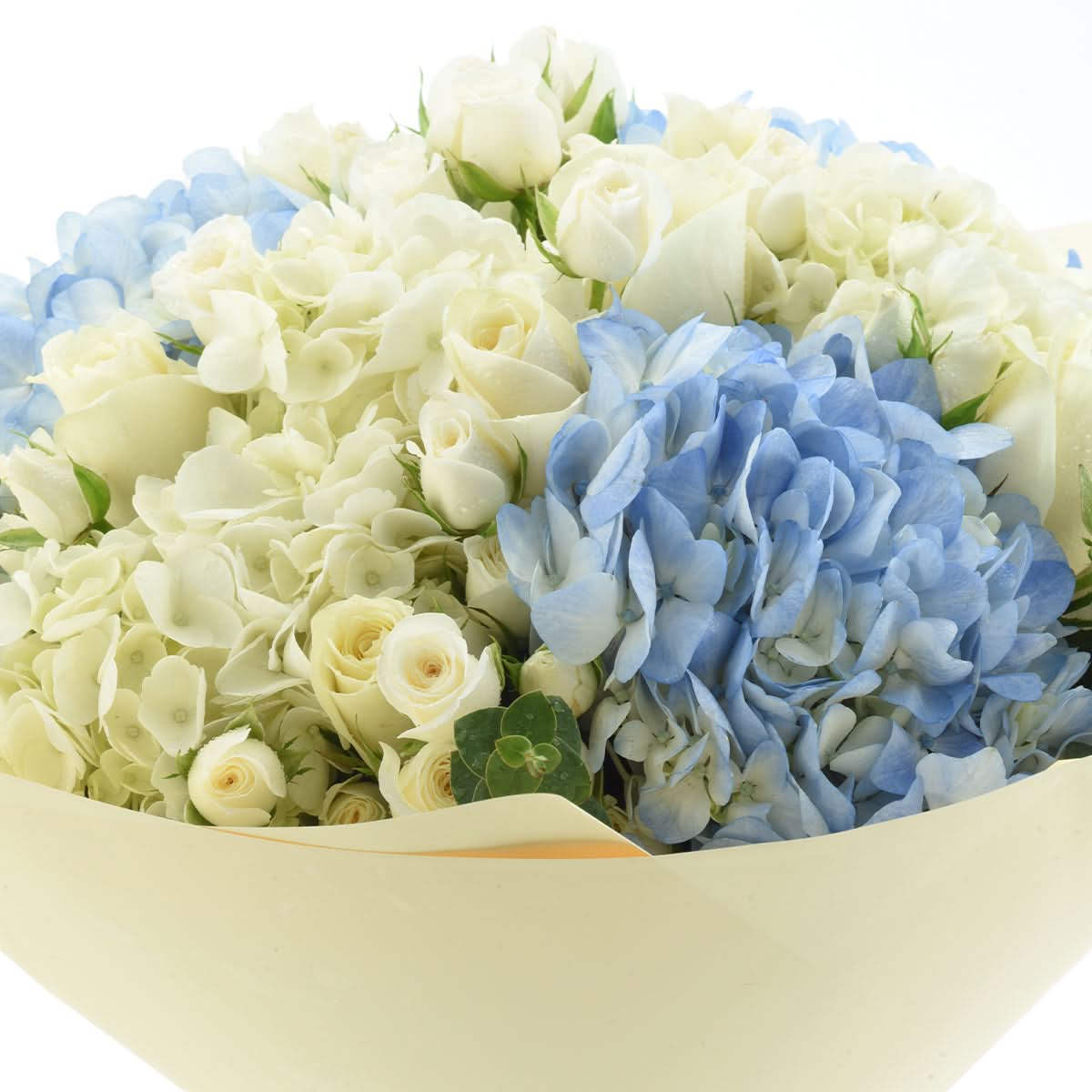 Azure Clouds &amp; Ivory Roses Bouquet