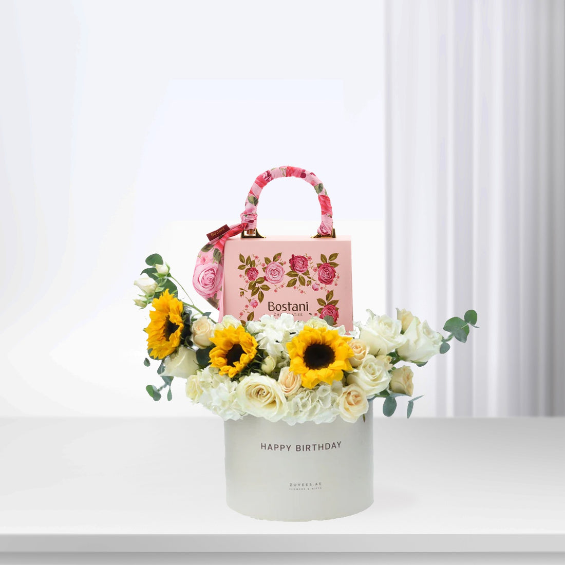 Birthday Blooms &amp; Chocolate Combo Box - Zuvees.ae