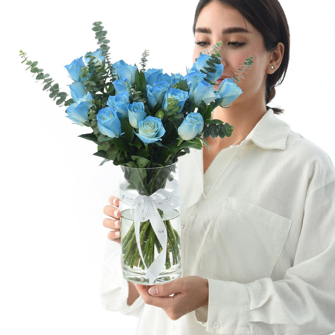 Blue Tuxedo Vase