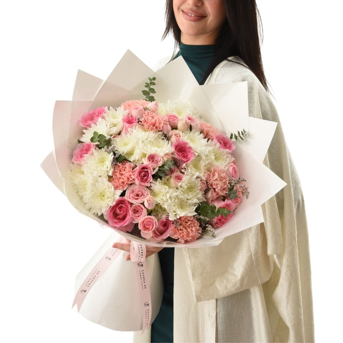 Blush &amp; Snow Bouquet - Zuvees.ae
