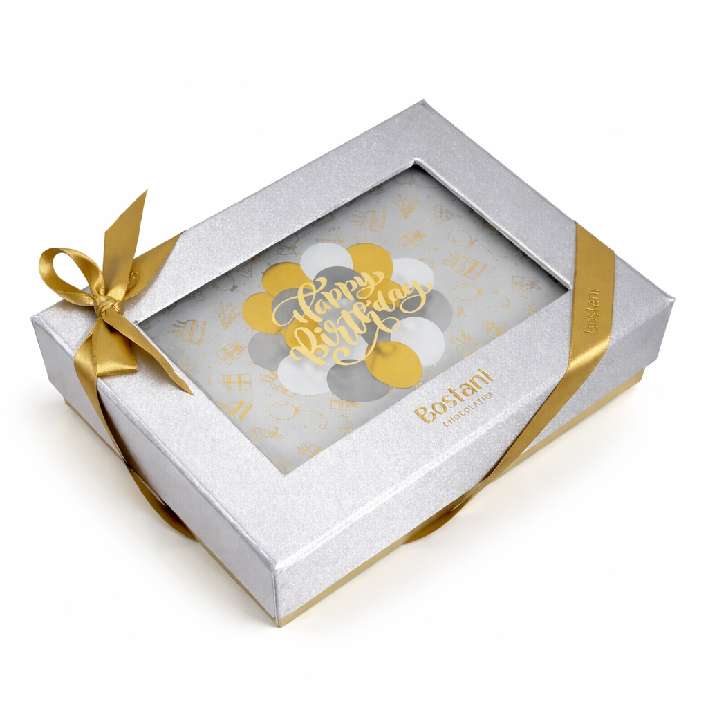 Bostani Happy Birthday Chocolate Box (16 pcs) - Zuvees.ae
