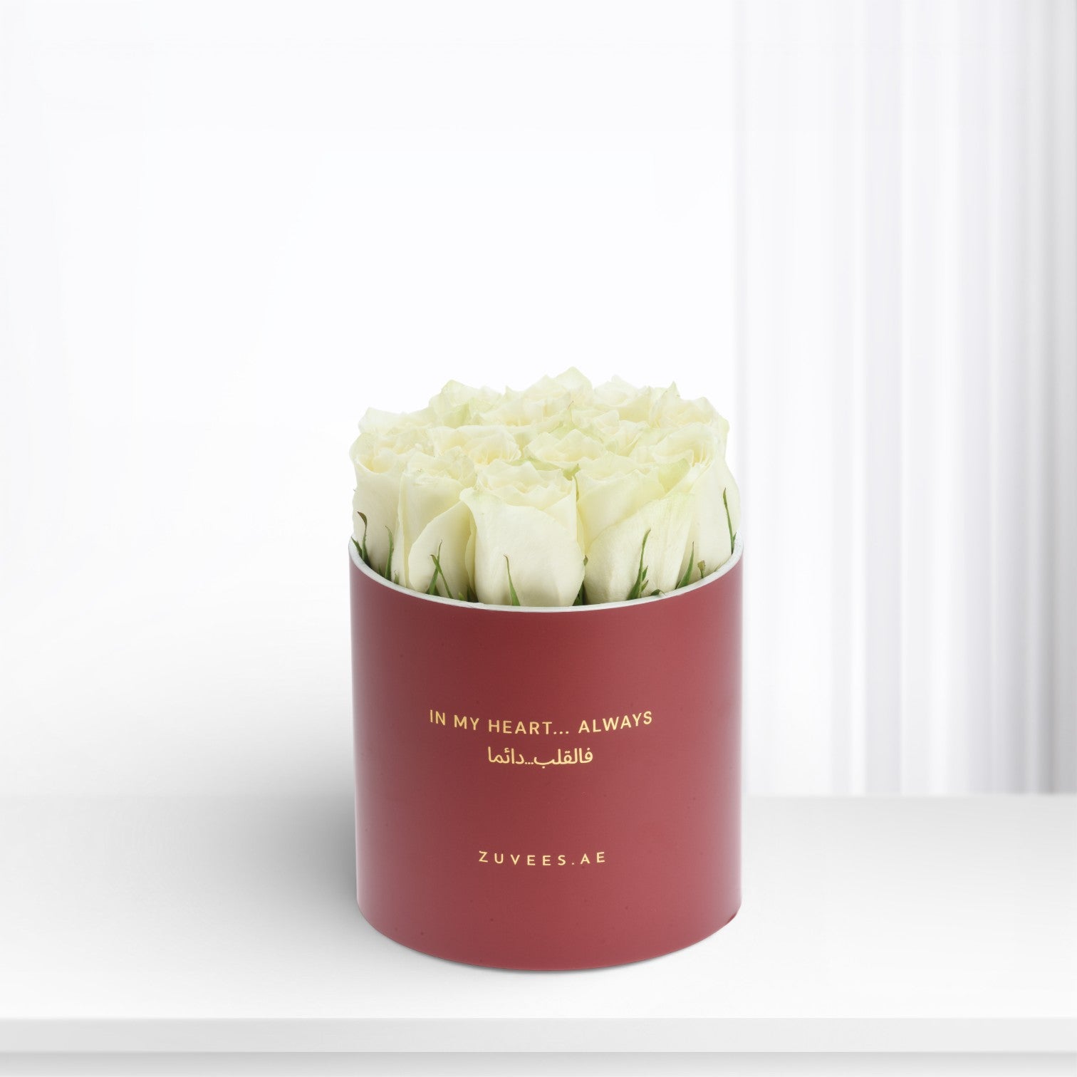 Calm White Roses Love Box - Zuvees.ae