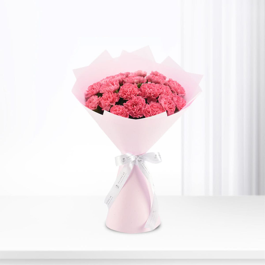 Carnations in Velvet Light Bouquet - Zuvees.ae
