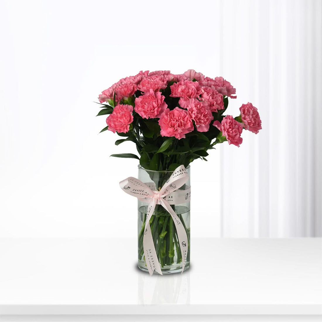 Carnations in Velvet Light Vase - Zuvees.ae