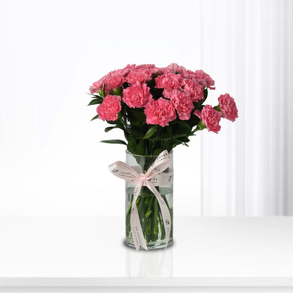 Carnations in Velvet Light Vase - Zuvees.ae