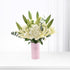 Soft white lilies and hydrangeas in pink "It&