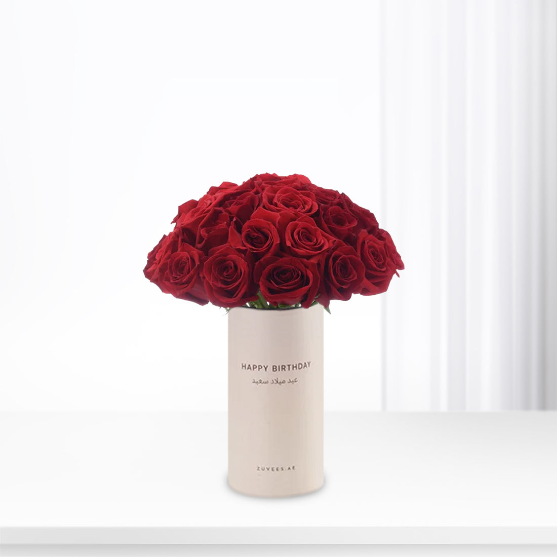 Classic 31 Red Roses in Birthday Vase - Zuvees.ae