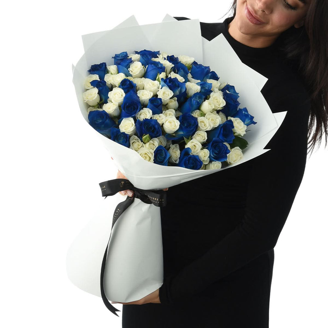 Crown of Sapphire Bouquet with Bleu De Chanel EDP
